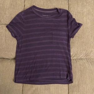 Purple striped crop top